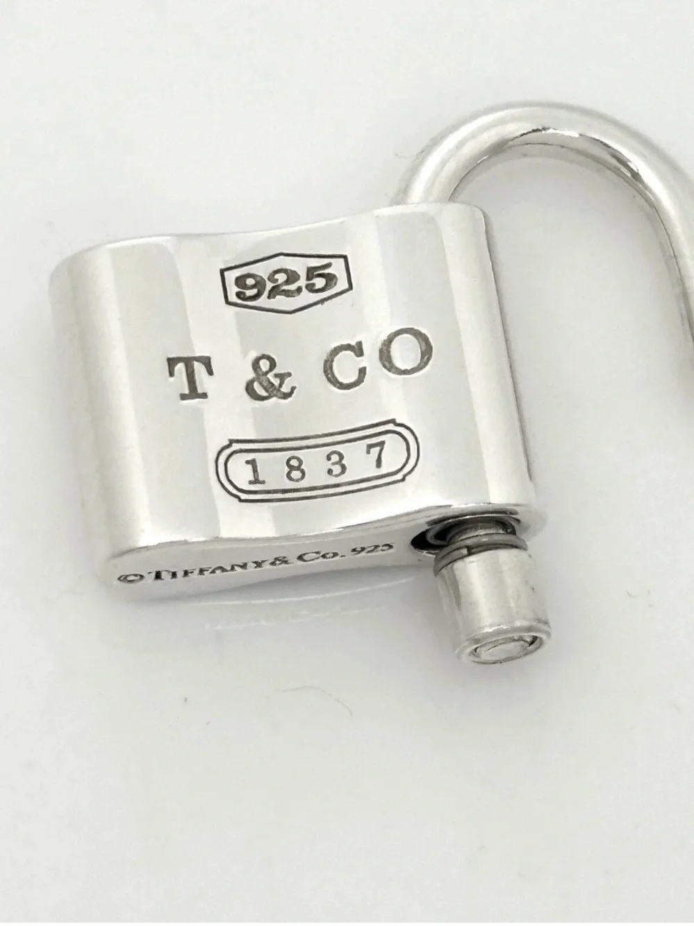 Authenticated Tiffany & Co. 1837 Padlock Chain Necklace Sterling Silver 16”